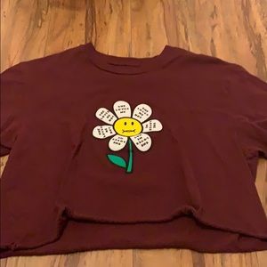 Burgundy Crop top